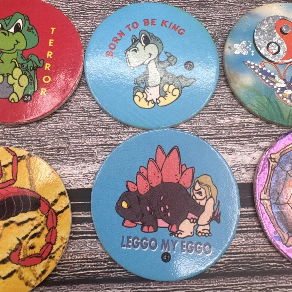 Vintage Pogs Lot of 10 Unbranded / Unidentified 1990's